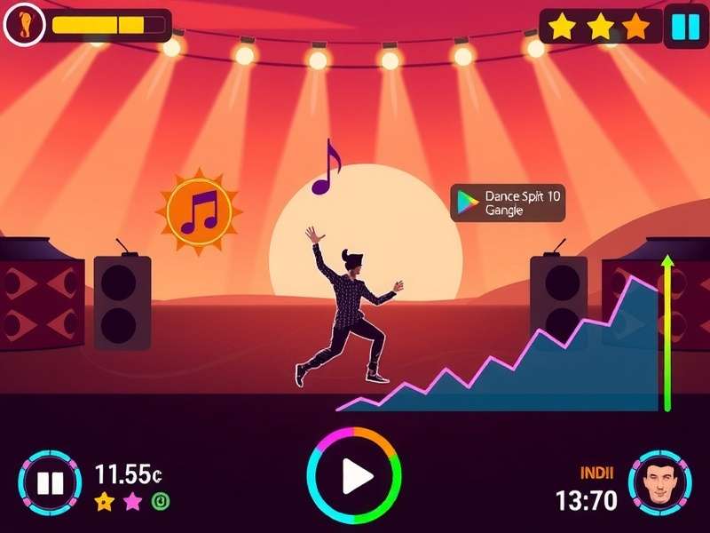 Dance Spike download statistics graph showing growth in India